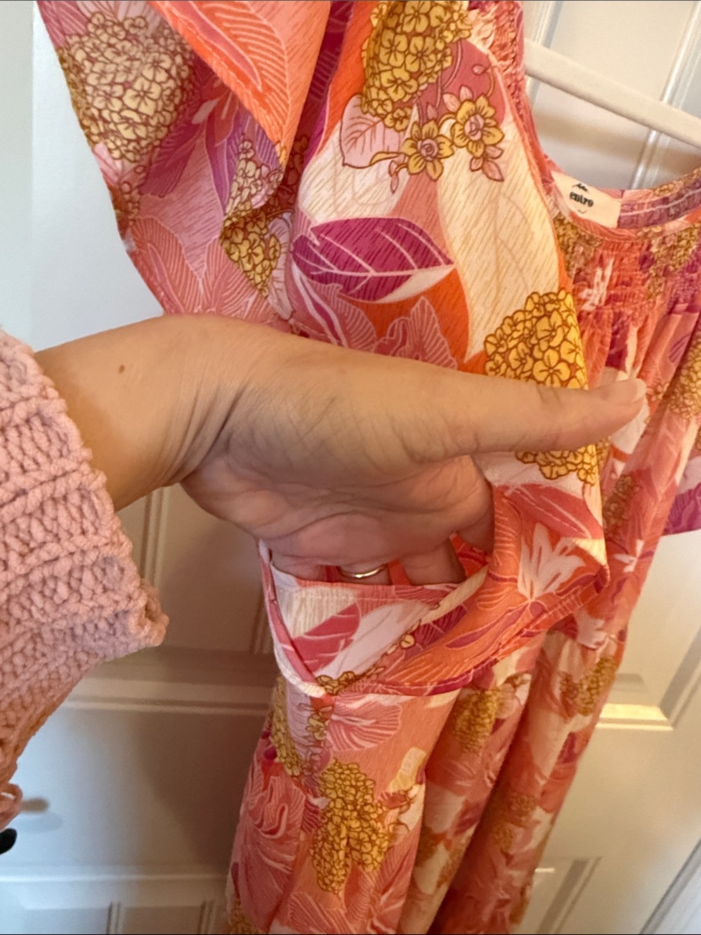 entro Pink and Orange Floral Maxi Dress - Picture 3 of 11